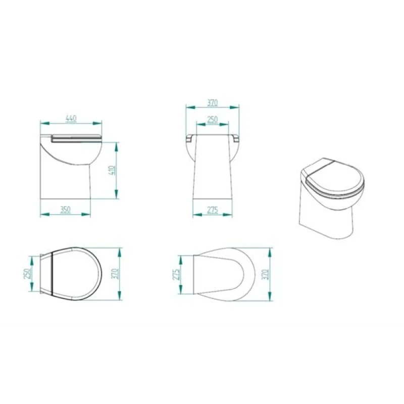 Artic C 12V Beyaz Taş Thr. Kitli Tuvalet