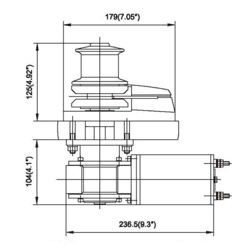 BADA C912C Tamburlu Irgat 12V 900W 6mm Vinç Sistemi