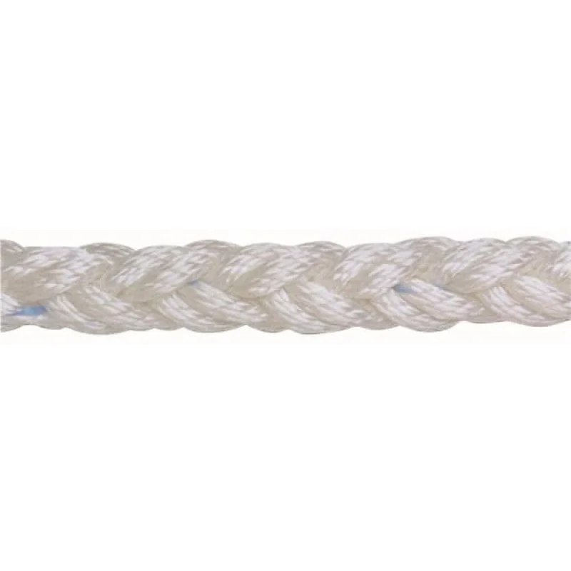 Beyaz polyester 8 kollu halat, 14mm