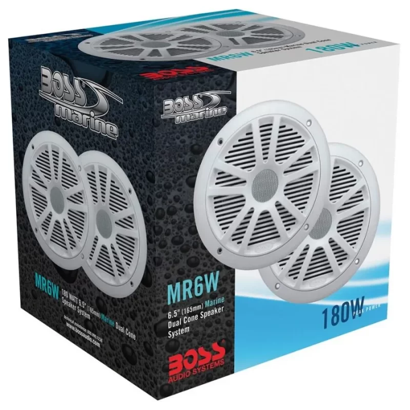Boss MR6W Marin Hoparlör Seti 165mm 180W Beyaz