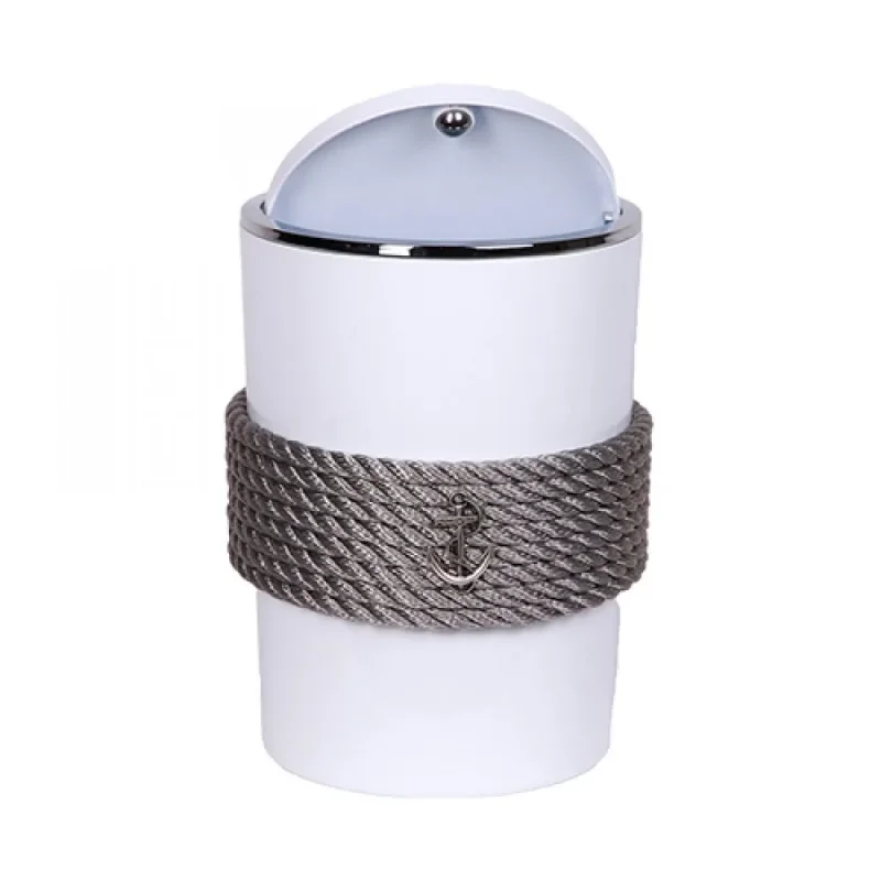 CaptainRA Beyaz Çöp Kovası Gri