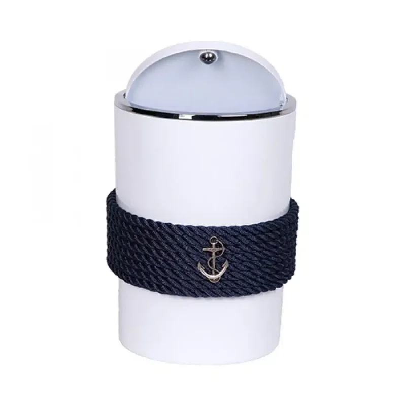 CaptainRA Beyaz Çöp Kovası Lacivert