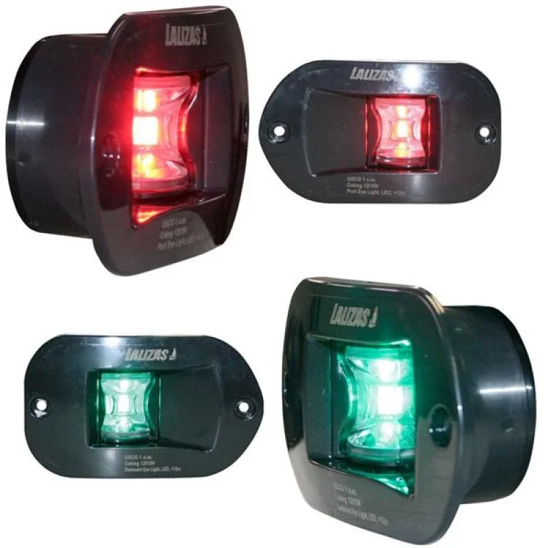 Fos Led 12 İskele&Sancak Feneri, Siyah, Gömme