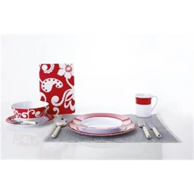 High-Line Sierra Red, 20 parça melamin yemek takımı