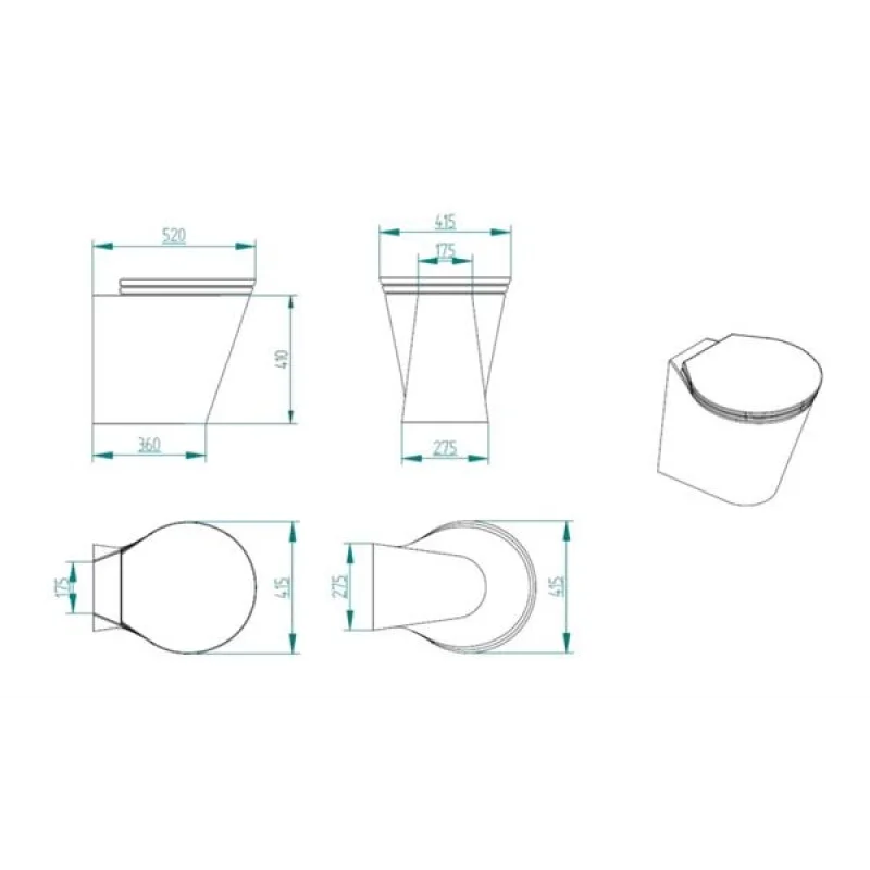 Konos 24V Beyaz Taş Tuvalet