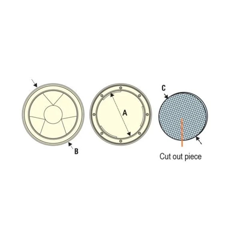 KONTROL KAPAKÇIĞI, BEYAZ, PLASTİK Ø155MM