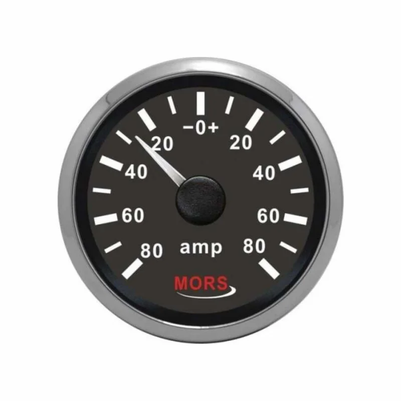 MORS Ampermetre Gösterge 12-24V - Siyah