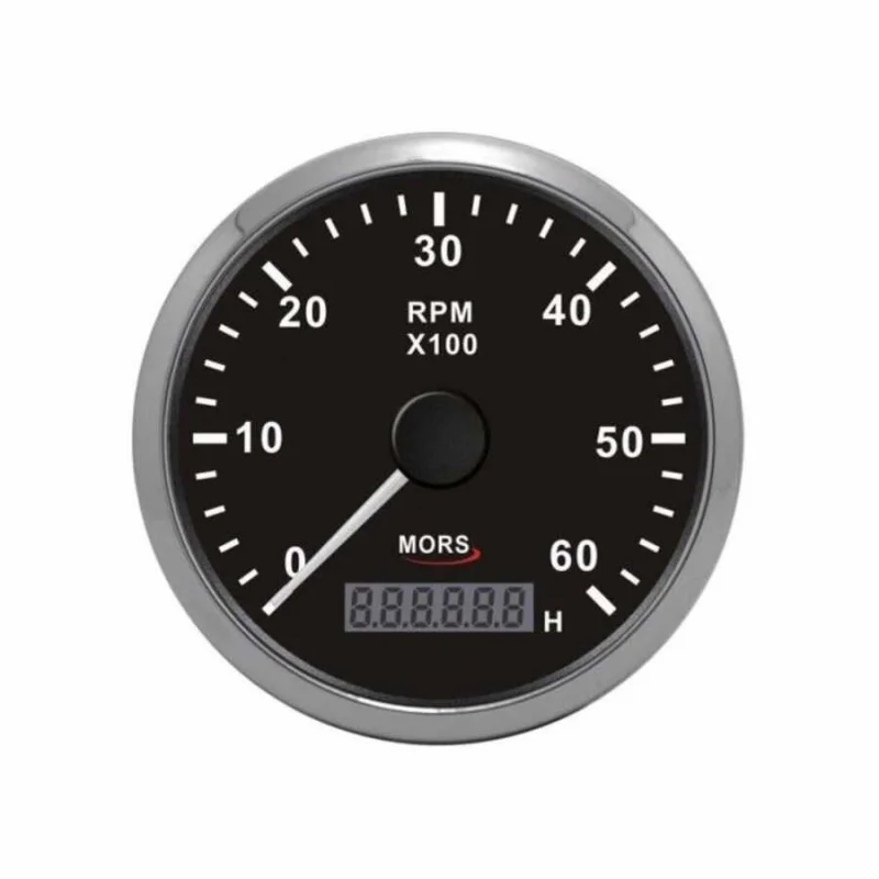 MORS Devir Göstergesi ve Motor Saati 6000RPM - Siyah