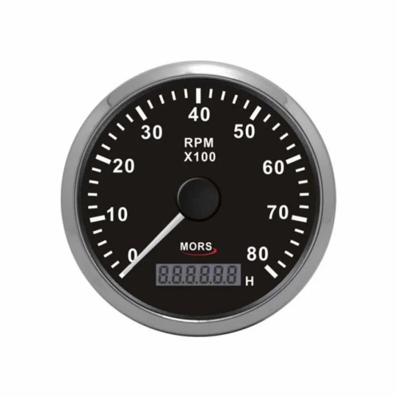 MORS Devir Göstergesi ve Motor Saati 8000RPM - Siyah