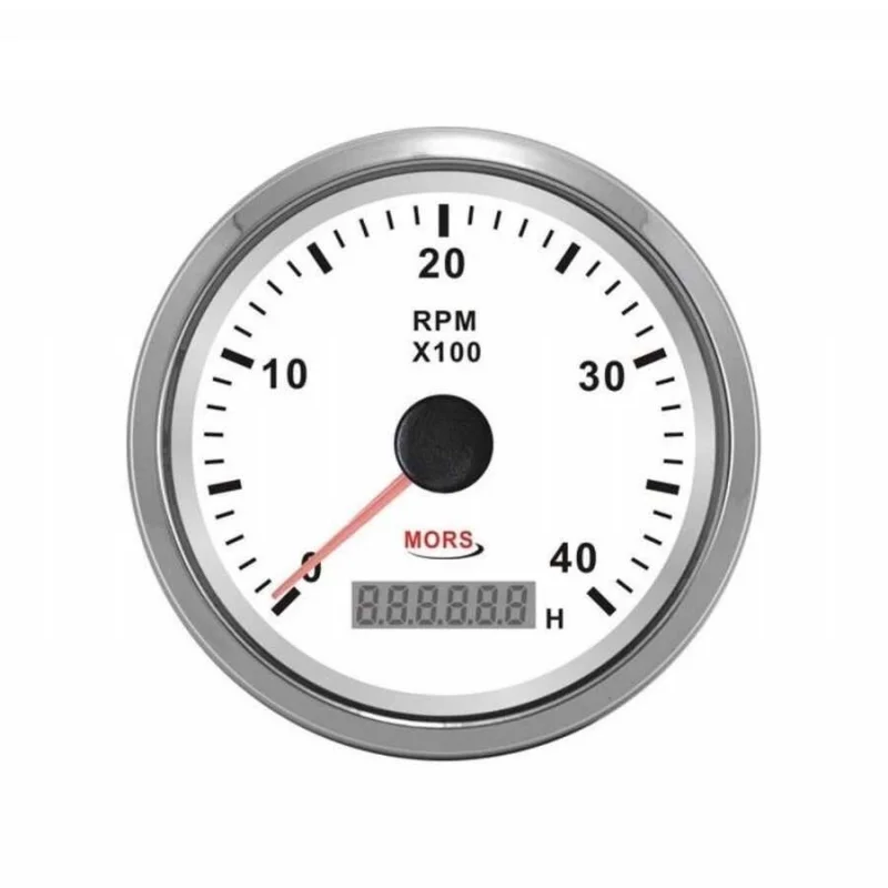 MORS Devir Göstergesi ve Motor Zaman Saati 4000RPM - Siyah