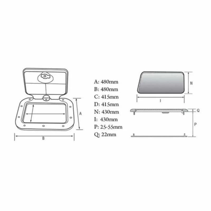 Nuova Rade Nouva Rade Plastik Hatch / 480 mm x 480 mm