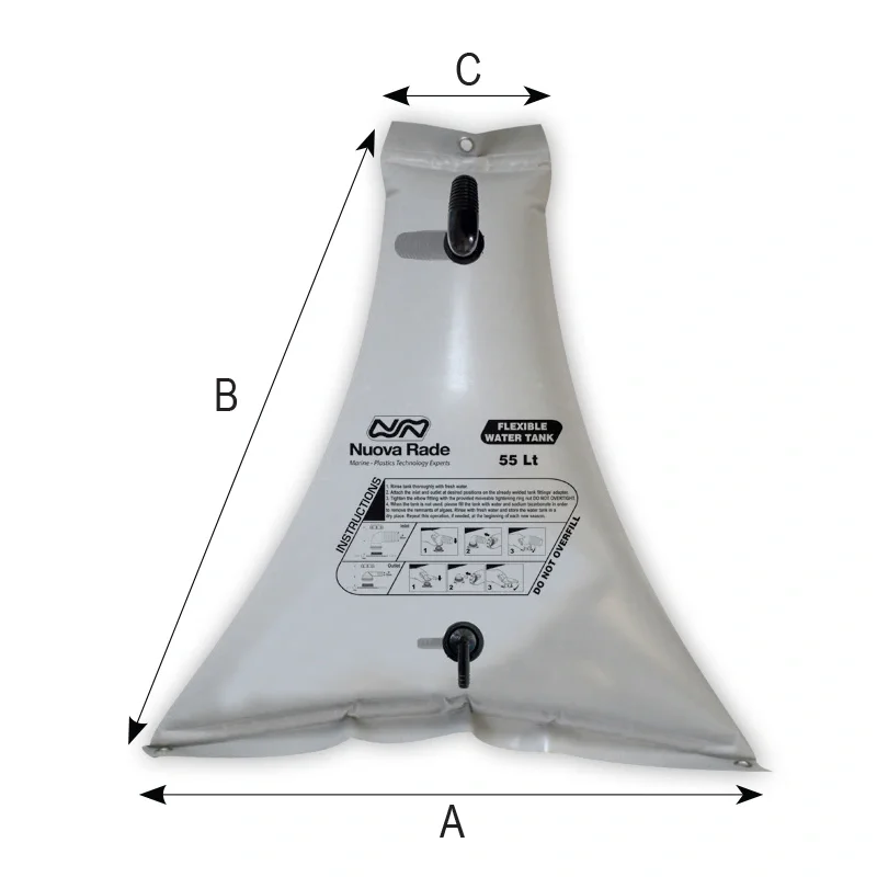 Nuova Rade Tekne Karavan için Esnek Temiz Su Tankı Üçgen