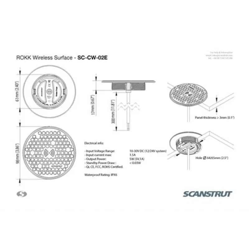 Rokk Wireless SC-CW-02F Kablosuz Şarj Ünitesi