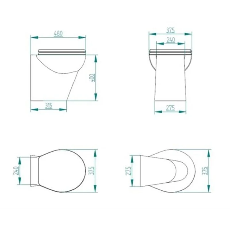 Stilo 12V Beyaz Taş Taharet Kitli Tuvalet