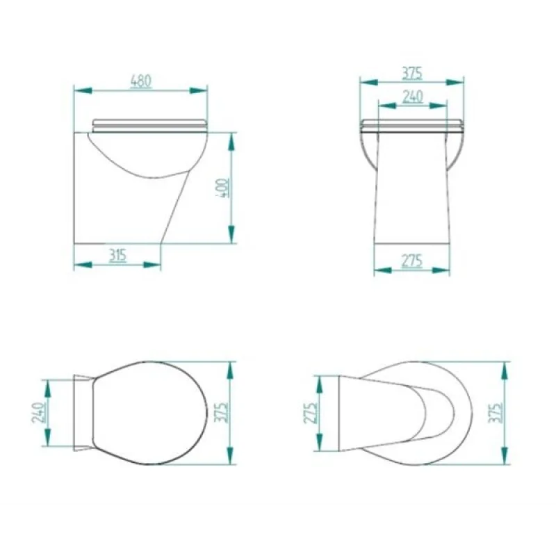 Stilo 24V Beyaz Taş Taharet Kitli Tuvalet