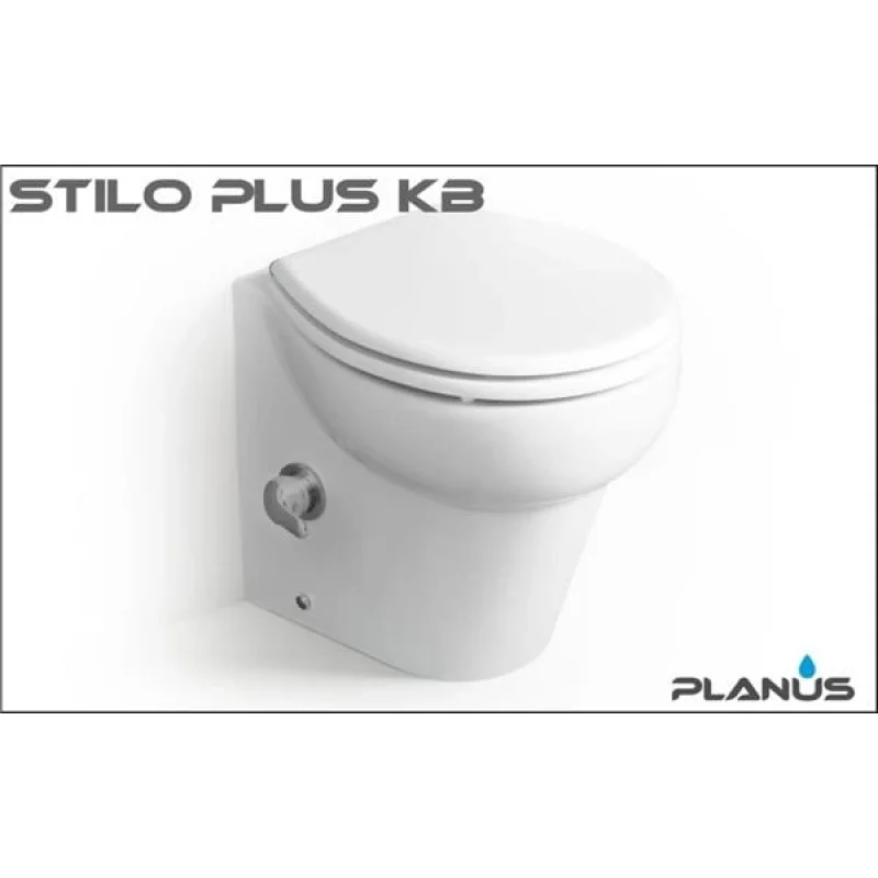 Planus Stilo Plus 12V Beyaz Kısa Taş Taharet Kitli Tuvalet