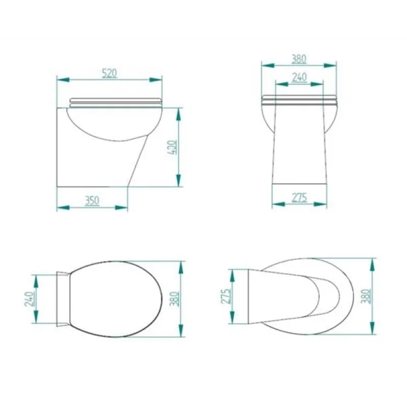 Stilo Plus 24V Beyaz Taş Taharet Kitli Tuvalet