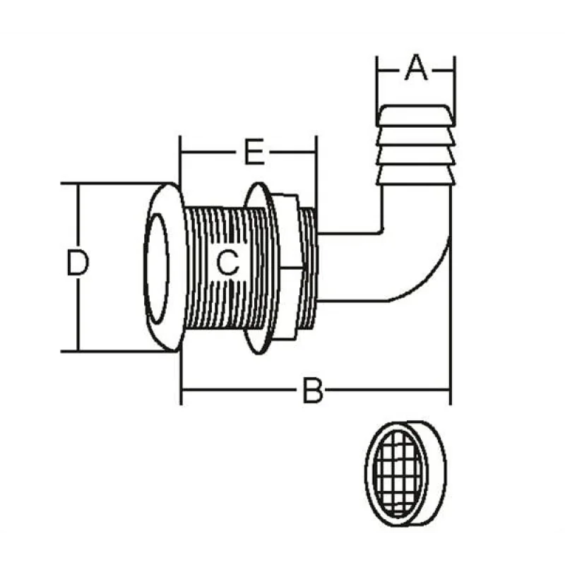 Tank havalandırma 90 DERECE 33MM