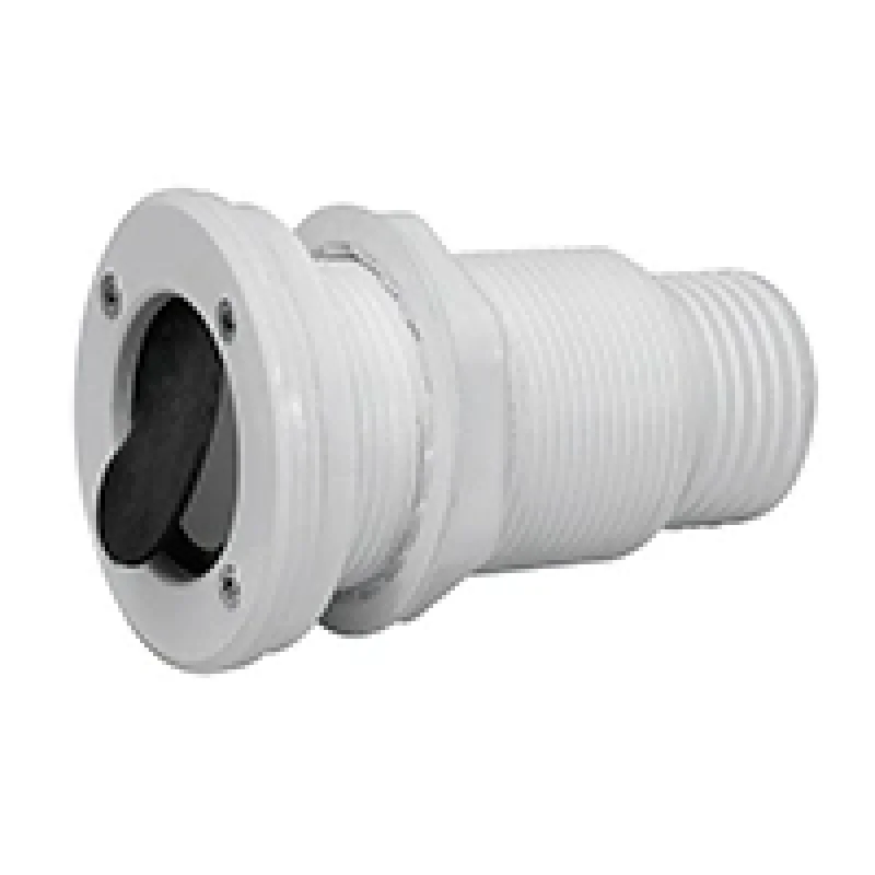 Lalizas Thru-Hull Ø55mm Geri Dönüş Valfi Hortum Ø45mm Beyaz