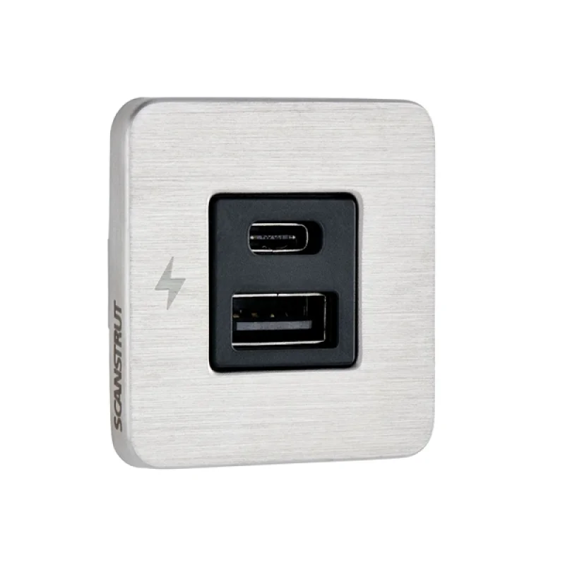 TILE-USB-A/USB-C ŞARJ SOKETİ, PASL. ÇERÇEVE