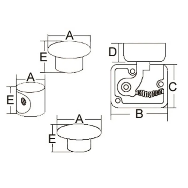 Tutmalı Dolap kilidi, Oval
