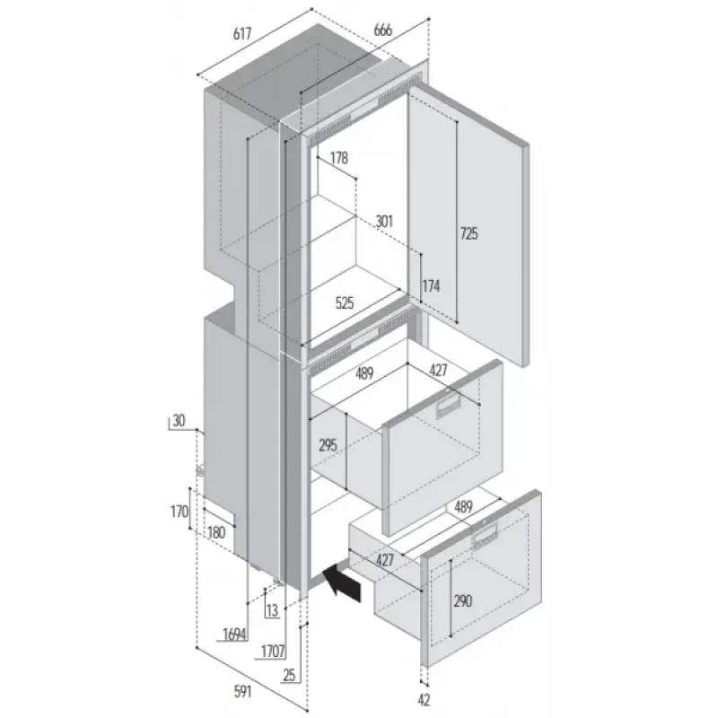 Vitrifrigo - Buzdolabı Derin Dondurucu Model DW360