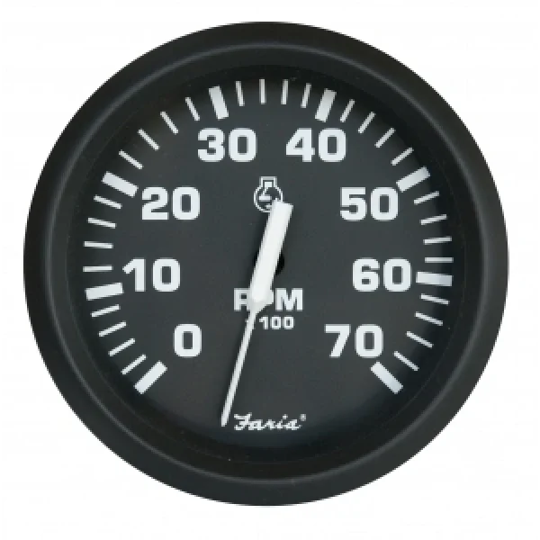 Faria Universal Outboard Devir Göstergesi, 0-7000 Rpm, 12v