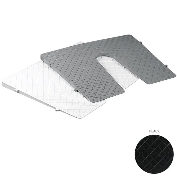Nuova Rade Ayna Plakası, Eğik, 450X360mm Gri