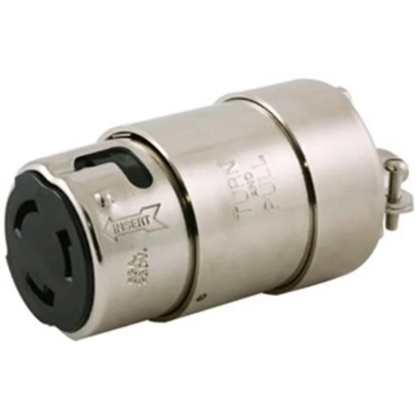 Hubbell 220V paslanmaz çelik marin fiş