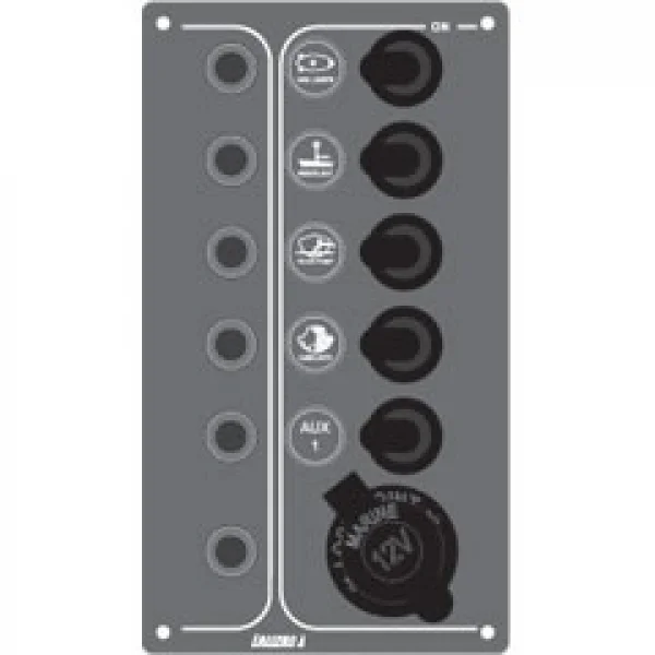 Kontrol Paneli, 5 Sugeçirmez Anahtar Ve Ot. Sigorta, 12V