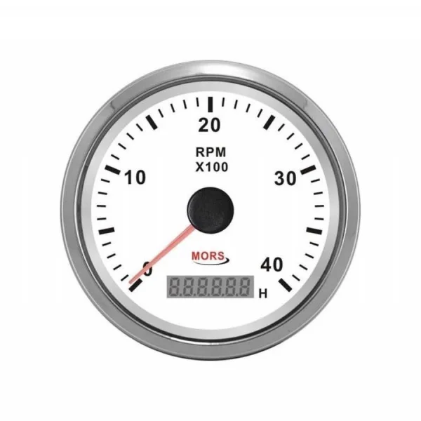 MORS Devir Göstergesi ve Motor Zaman Saati 4000RPM - Beyaz