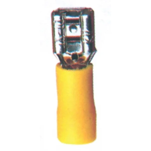 Soket Çift Kıvrımlı,Sarı 2,5-6mm2(25Adet)