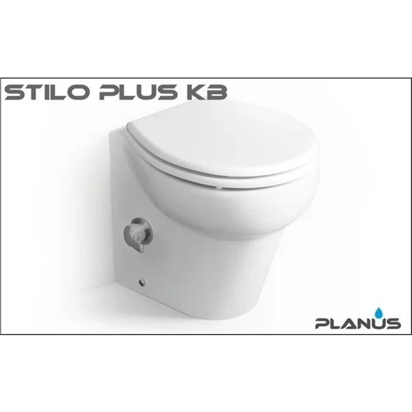 Planus Stilo Plus 12V Beyaz Kısa Taş Taharet Kitli Tuvalet