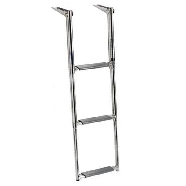 Teleskopik Krom Tekne Merdiveni 4 Basamak 110cm