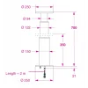 Barka Elektrikli Masa Ayağı, Siyah. 12V. 2 Kademe-700mm