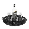 CaptainRA Rakı Bardaklı Tepsi Siyah