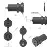 Dokunmatik Switchli USB + Type-C 12-24V Şarj Soketi