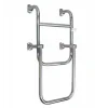 Katlanabilir Paslanmaz Krom Merdiven Genişlik: 24.5cm - 2+1 Basamak / 65cm