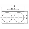 Priz montaj braketleri 59,5X119 gri