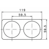 Priz montaj braketleri GRİ 3 LÜ 59,5X178,5MM