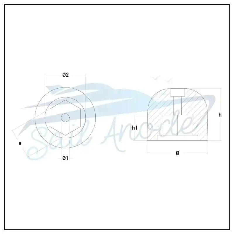 Baş Pervane Tutyalar Side Power Çinko Sail Anode 185