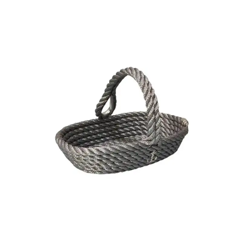 CaptainRA Kulplu Eşya Sepeti (Oval) Gri