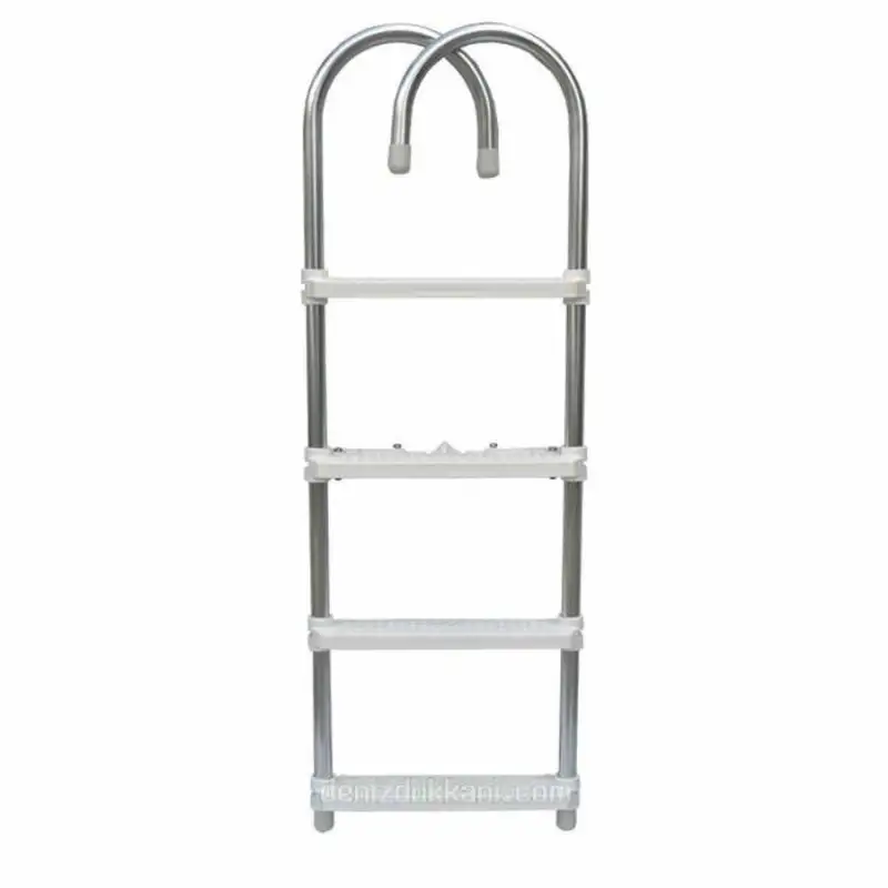 Portatif Katlanabilir Alüminyum Tekne Merdiveni 3 Basamak 84cm