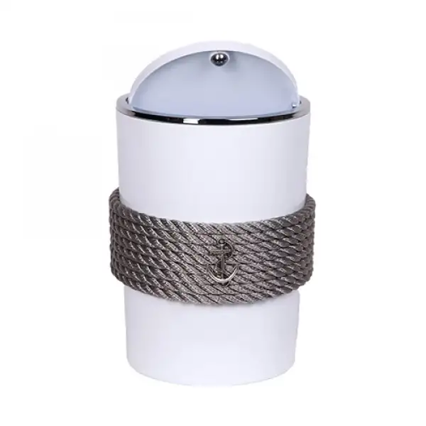 CaptainRA Beyaz Çöp Kovası Gri