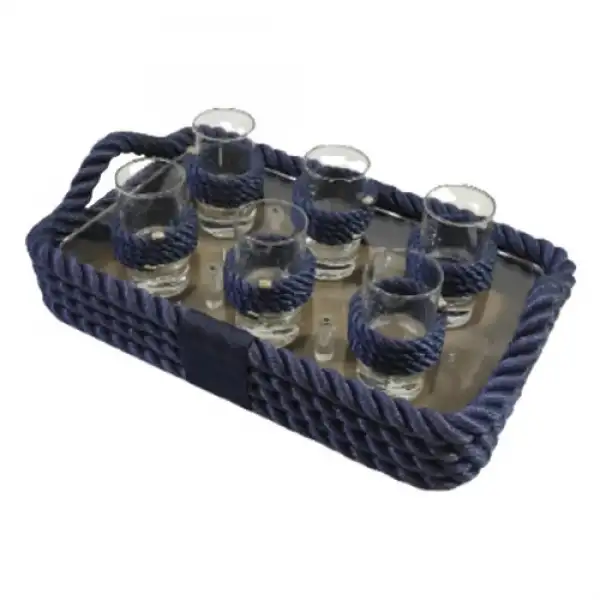 CaptainRA Shot Bardaklı Tepsi Lacivert