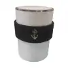 CaptainRA Beyaz Çöp Kovası Siyah