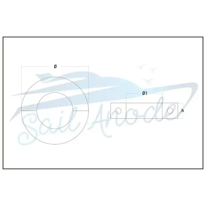 Dar Şaft Tutyalar Çinko Sail Anode 50