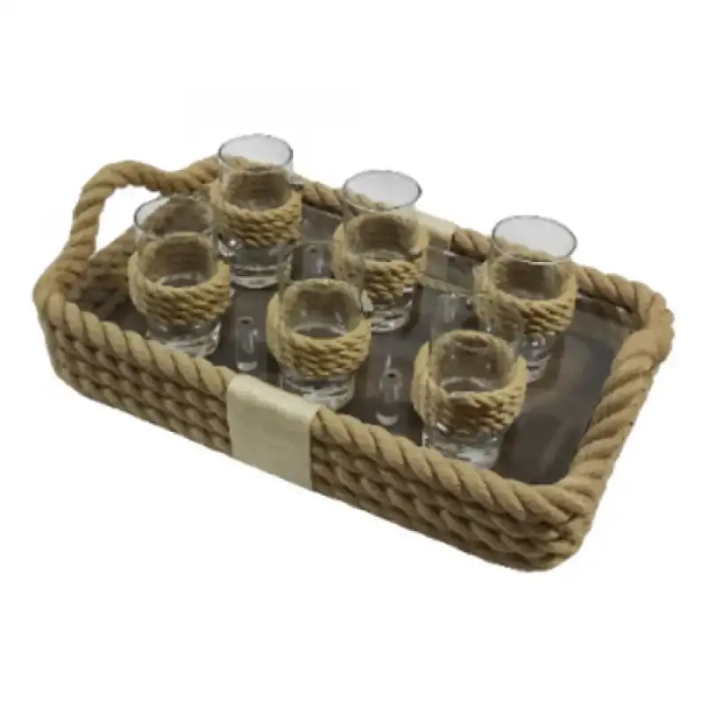 CaptainRA Shot Bardaklı Tepsi Krem