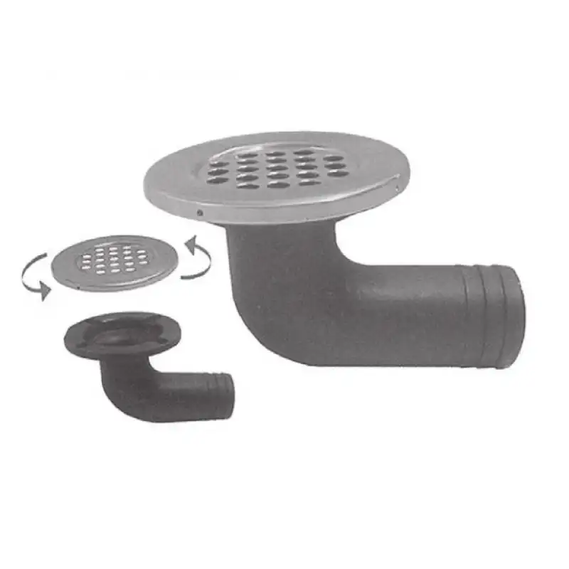 Krom Flanşlı Plastik Yer Süzgeçi 38 mm