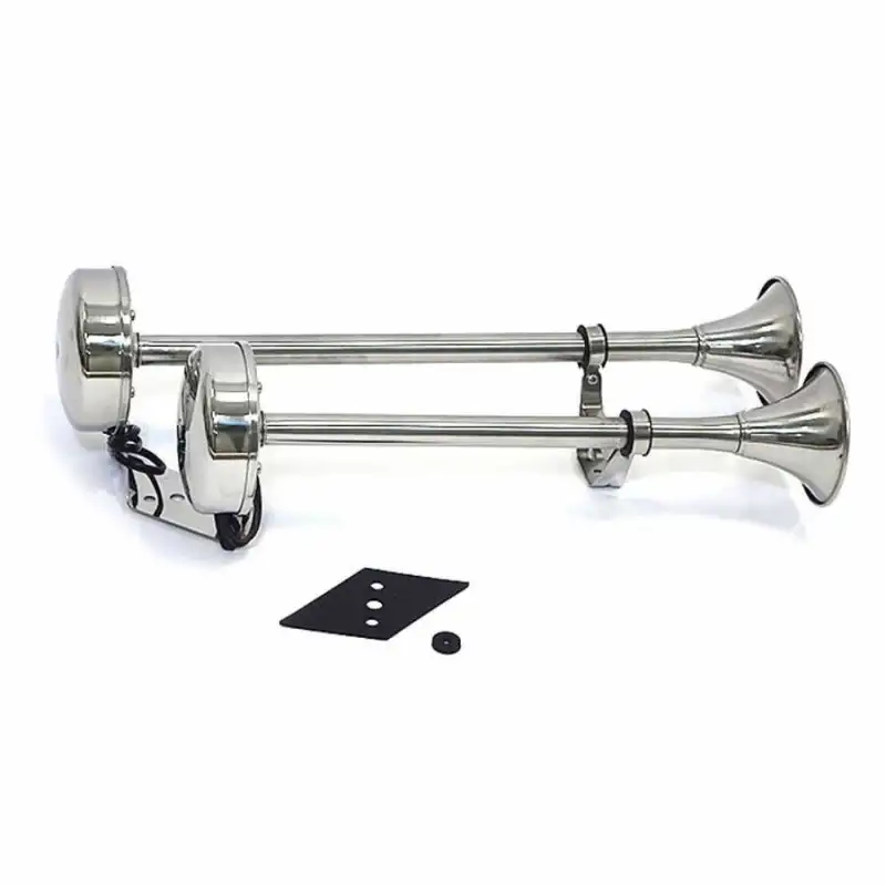 Krom Trompet Korna Çiftli / 12V